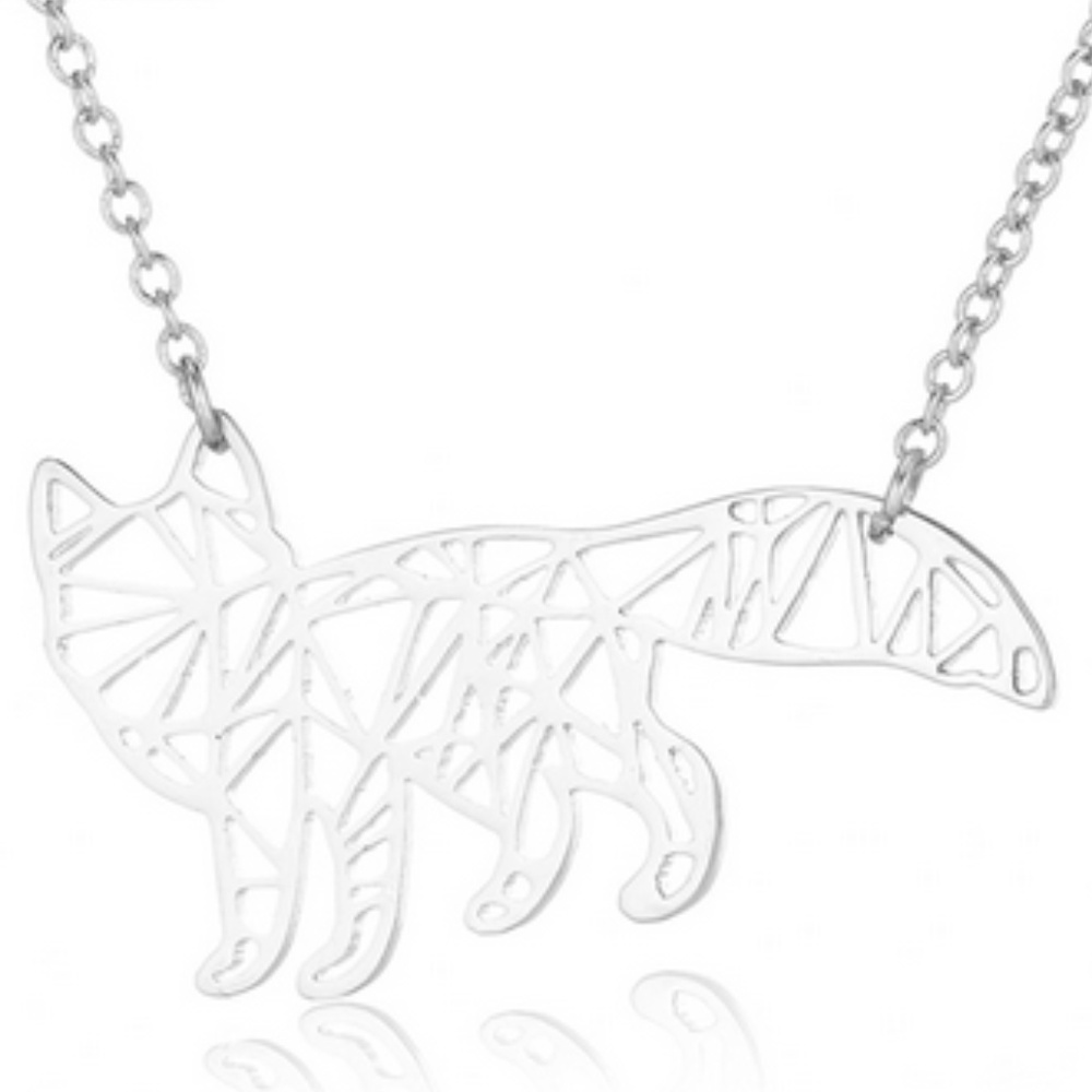 ๐ LAST Oragami FOX ๐ฆ Pendant Necklace - Picture 2 of 4